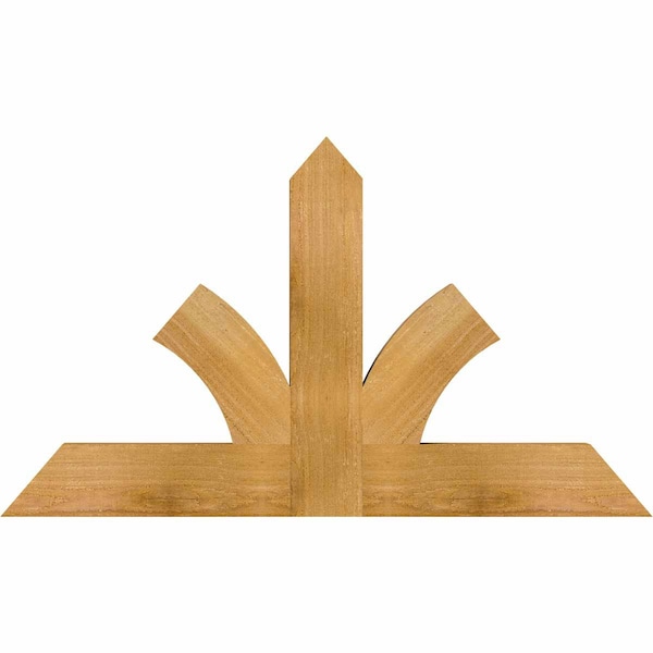 Ekena Millwork Richland Rough Sawn Timber Gable Bracket, Western Red Cedar, 36"W x 21"H x 2"D x 4"F, 14/12 Pitch GBW036X21X0204RIC00RWR - main